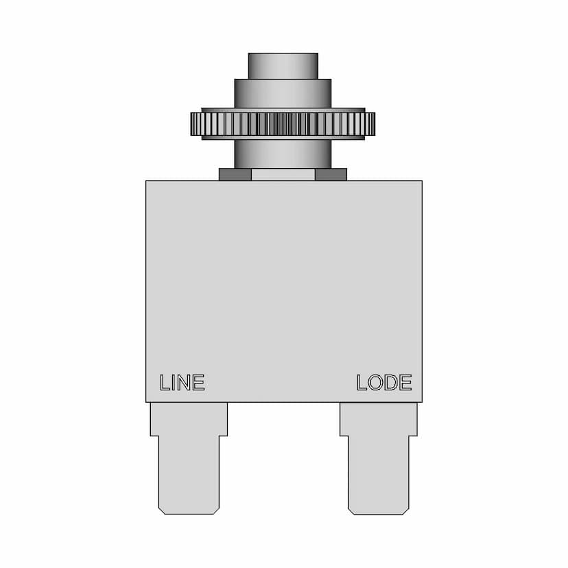 Push Button Reset Circuit Breaker with Spade Tab Connections 5A