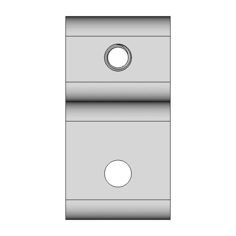 3/8 Inch Offset Hanging Bracket for 1 Inch Aluminum Extrusions