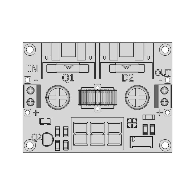 Low-Pass Voltage Regulator with 3-Digit 7-Segment Display