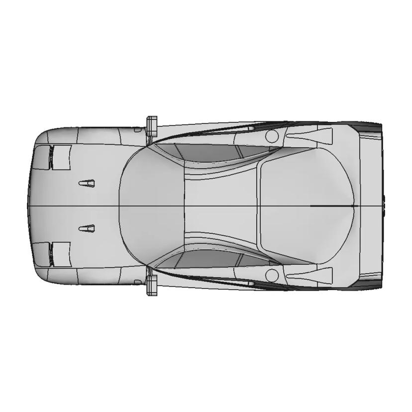 Ferrari F40 Detailed 3D Model Based on Original Blueprints