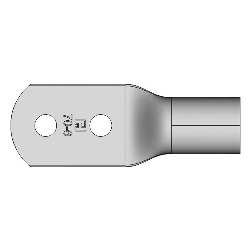 70 sqmm Cable Lug with Dual Flange Holes