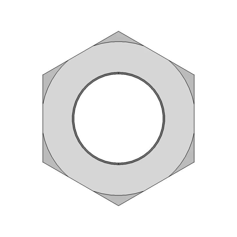 Hex Nut CAD Model for Mechanical Assemblies