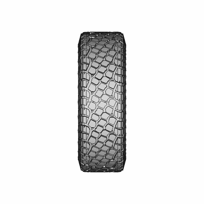 40x12.5r17 BF Goodrich KR3 Race Tire CAD Model