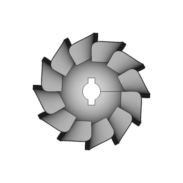 Industrial Fan Impeller with Rotating Blades Assembly