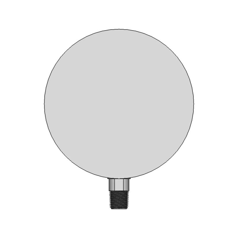 4-Inch Diameter 0-60 PSI Pressure Gauge with 1/4-Inch MNPT Bottom Connection, 304 Stainless Steel