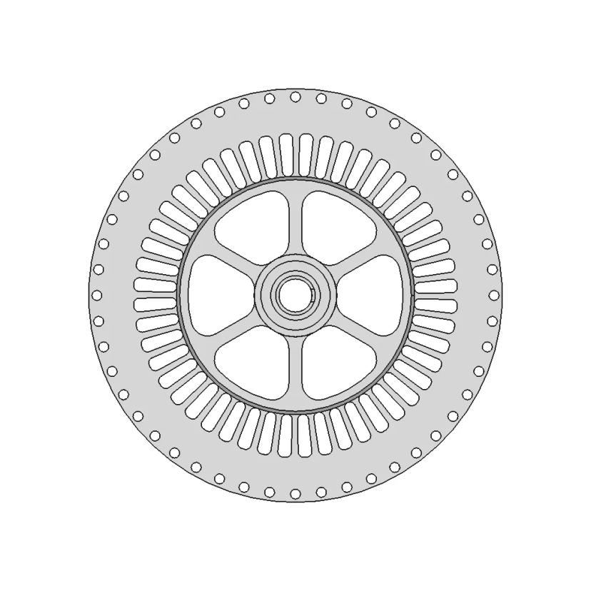 Turncircles Axial Flux AF24PM-125 Electric Motor Housing Design