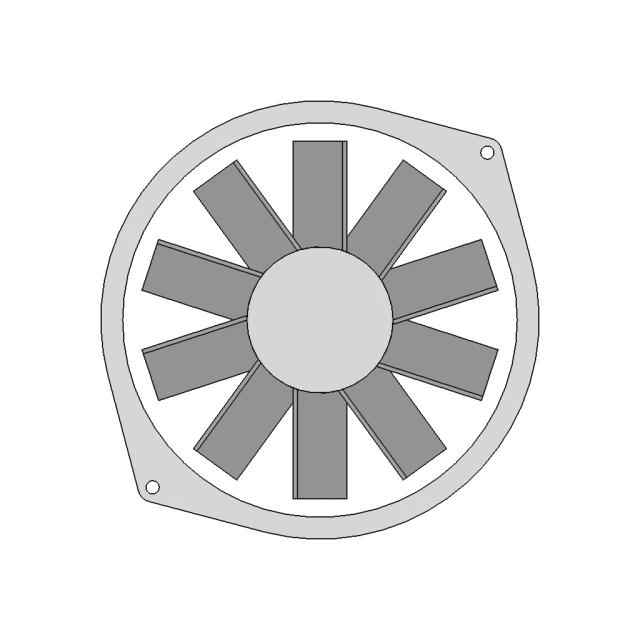 150D Industrial Fan Model for Engineering Applications