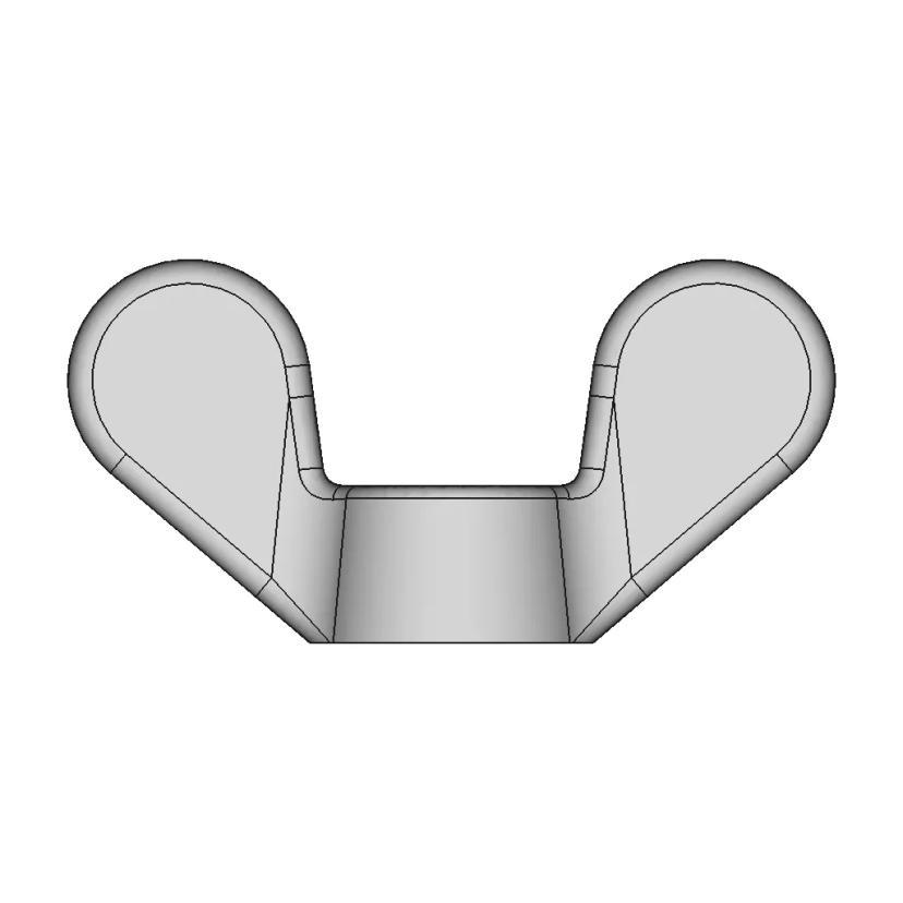 M8 Flanged Nut with Precise Dimensions CAD Model