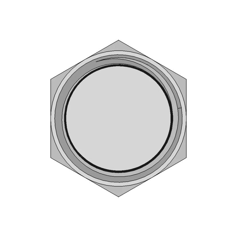 3/4 Inch Hex Brass Cap with 3/8 Inch MNPT and FNPT Threads