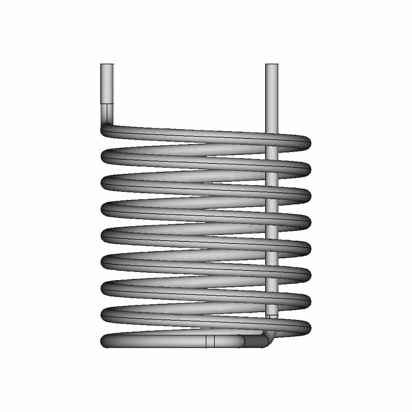 Helical Copper Coil Sheet Metal Component for Industrial Applications