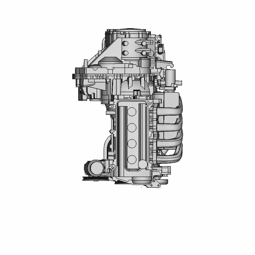 3D Model of Toyota 1NZ Engine