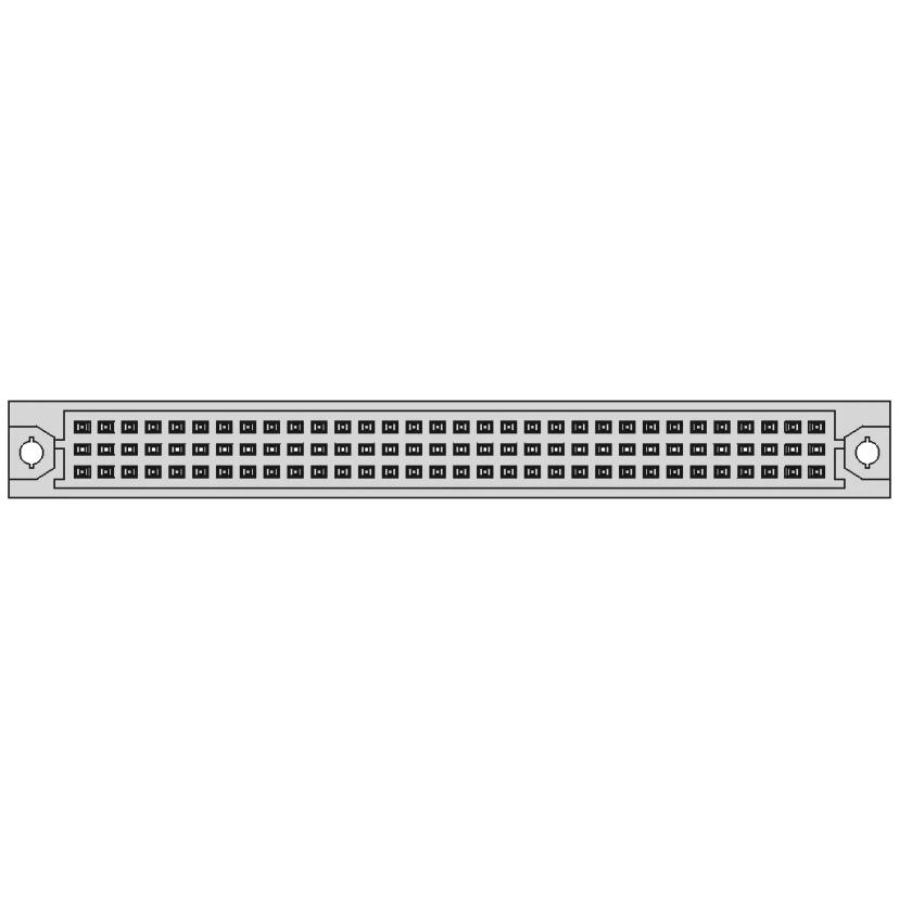64-Pin Connector Models CONNFLY_96MacR_Ne09 and CONNFLY_96FacV_Ne09