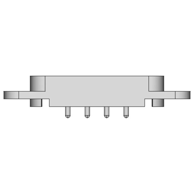 2.54mm 4-Pin Male and Female Connector Models with Mounting Ears