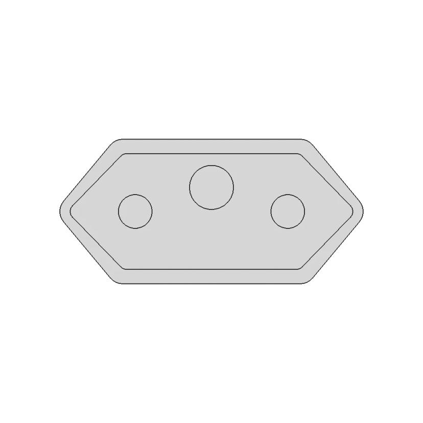 Outlet Cover with Phase, Neutral, and Earth Pins for Brazil