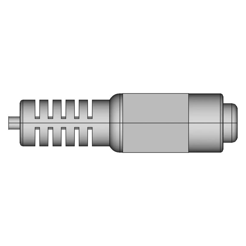 12V DC Female Solder Connector CAD Model