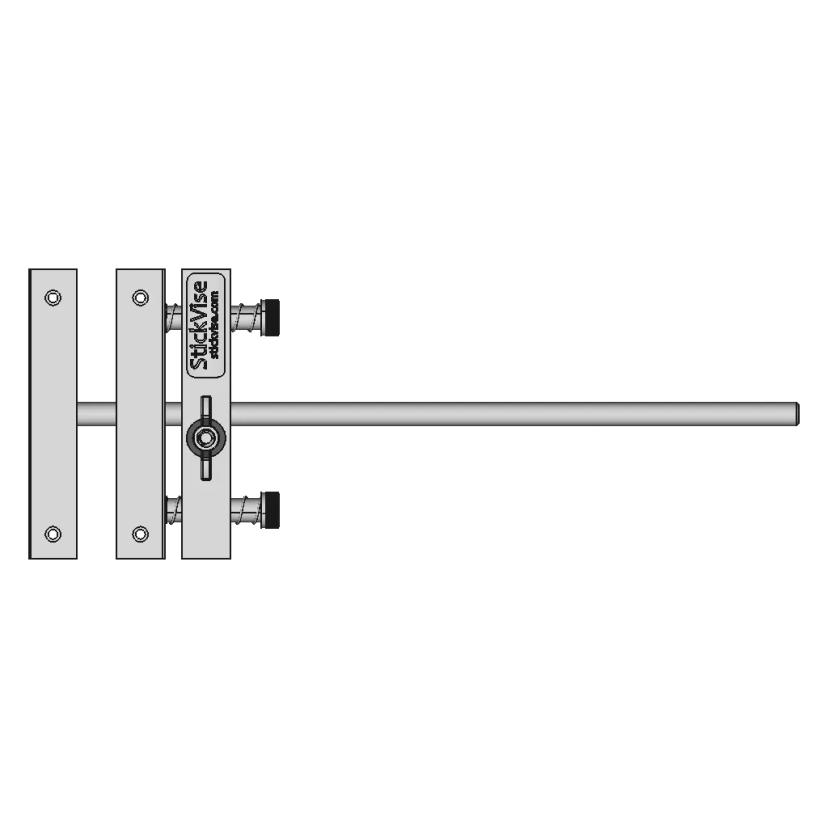 Precision Stickvise PCB Vise CAD Model with Metric Dimensions
