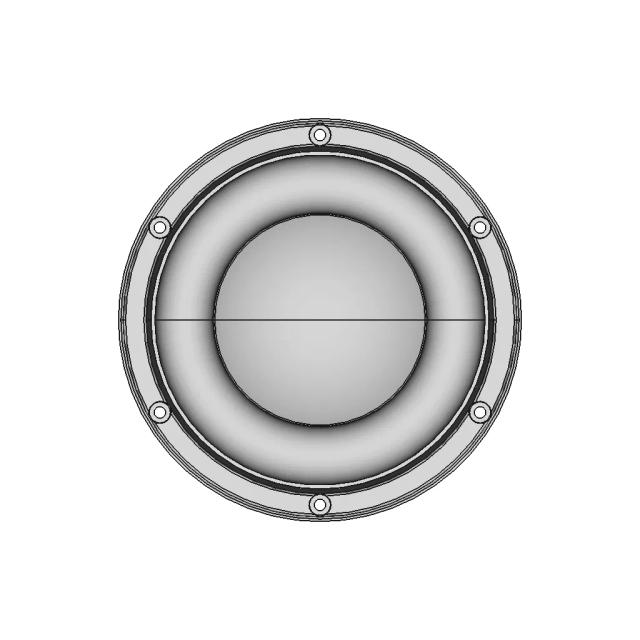 5 Inch Subwoofer Speaker CAD Model