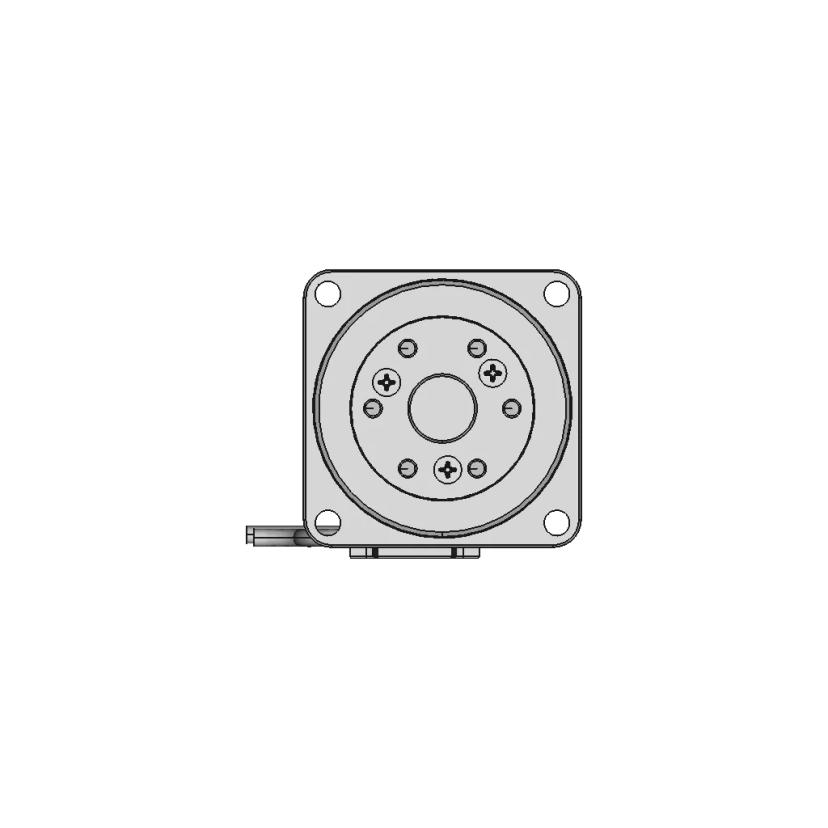 AC Servomotor with Planetary Gear Ratio 5 and Flange Mounting