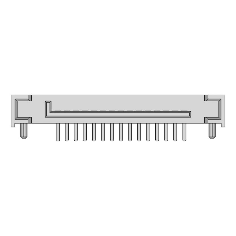 15 Pin Right Angle SATA Connector for PCB Mounting