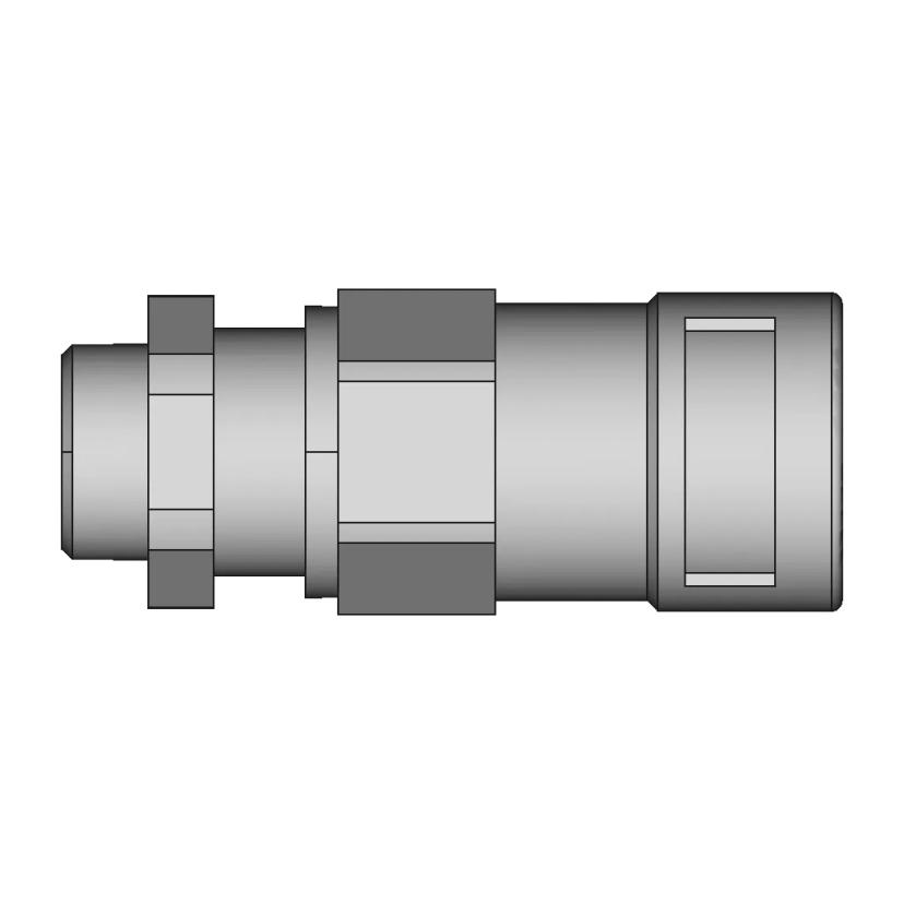 Straight Synthetic M20 Connector with Strain Relief and Cable Gland