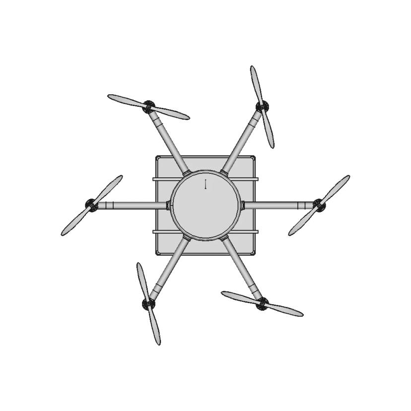 Hexacopter UAV Drone with Contactless Vaccine Delivery System