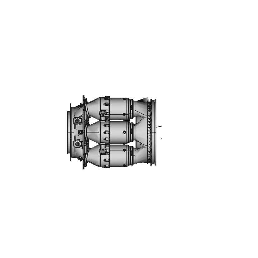 Complete Engine Combustion Chamber Assembly with Air Cooling Design