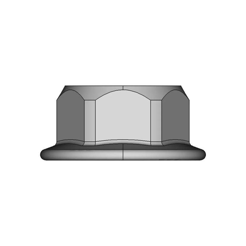 Hexagon Nut Compliant with GOST R 50592-93, DIN 6923, and ISO 4161 Standards