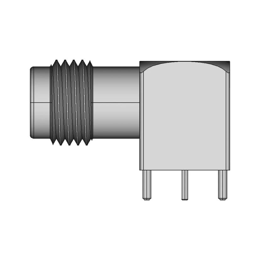 Rosenberger TNC Right Angle PCB Coaxial Connector 10 GHz Model