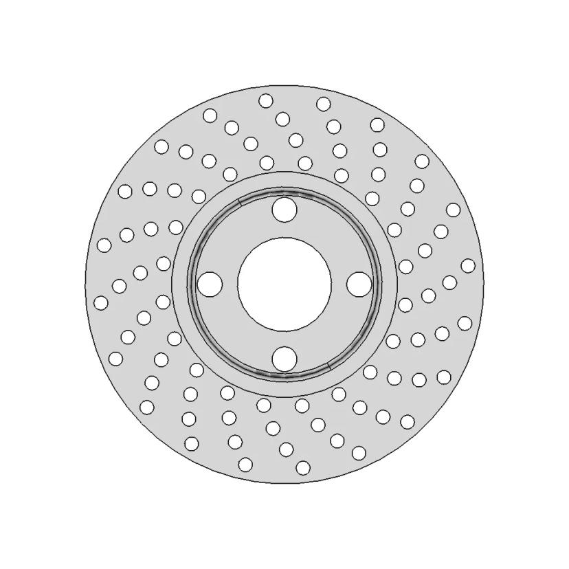 Ventilated Disc Brake Rotor for Automotive Applications