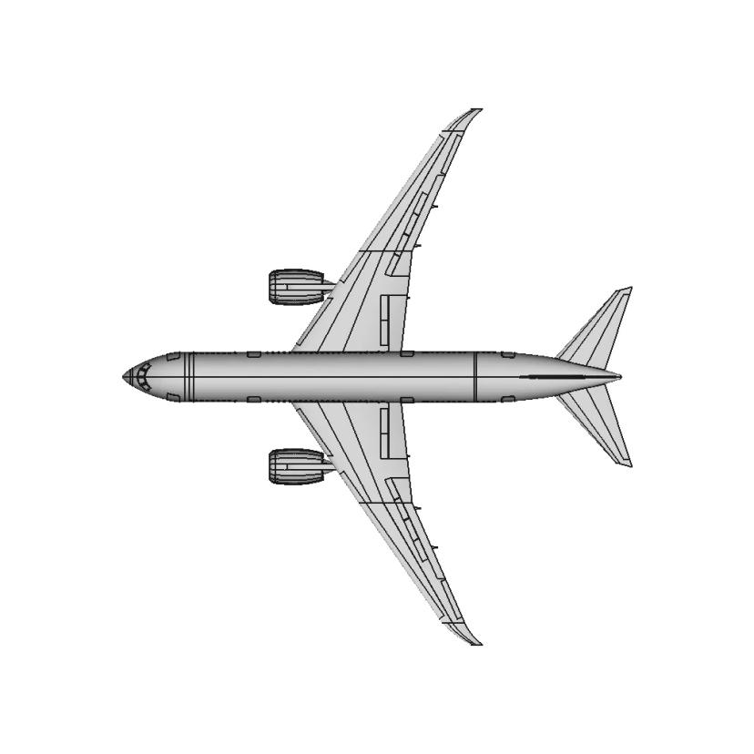 Detailed 3D Model of Boeing 787 Aircraft