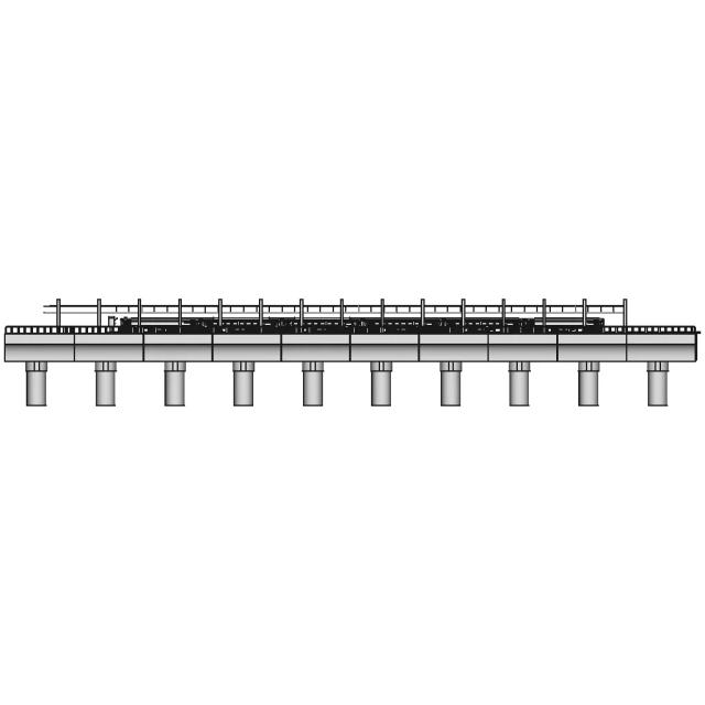 Train Model on Bridge Structure