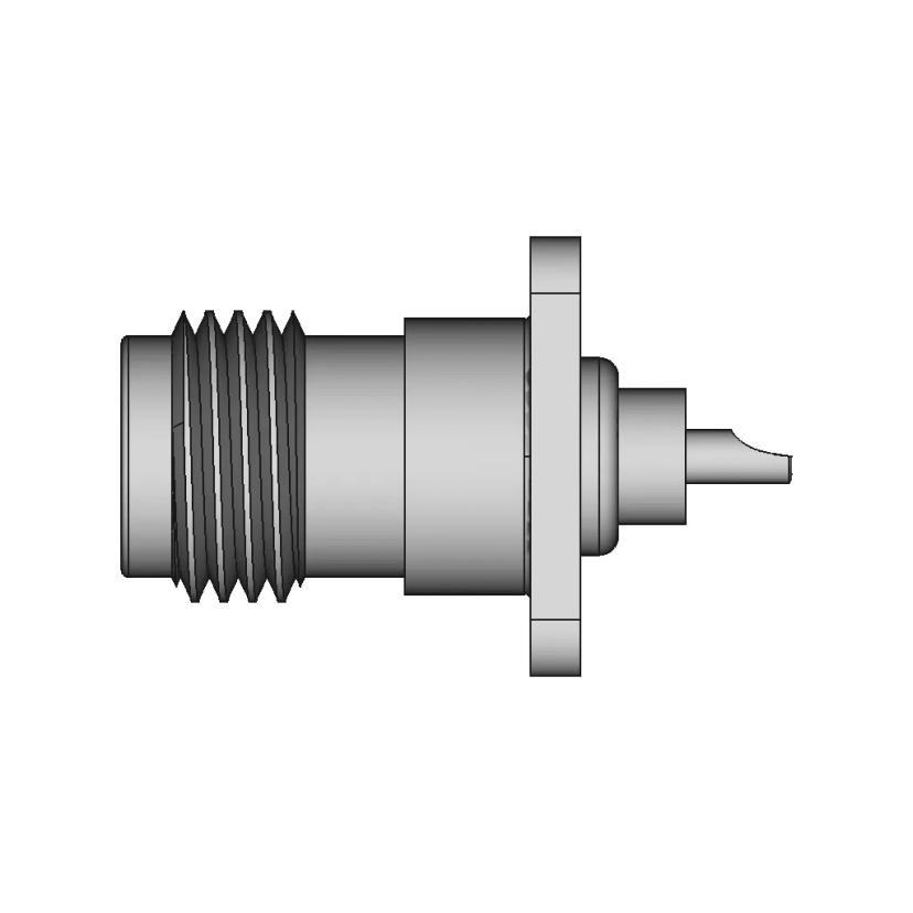 Amphenol 11 GHz TNC Coaxial 17.5mm 4-Hole Flange Connector Model