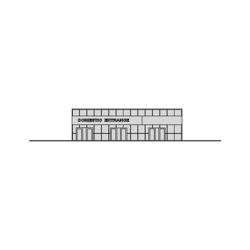 Airport Entrance 3D Model for Architectural Visualization