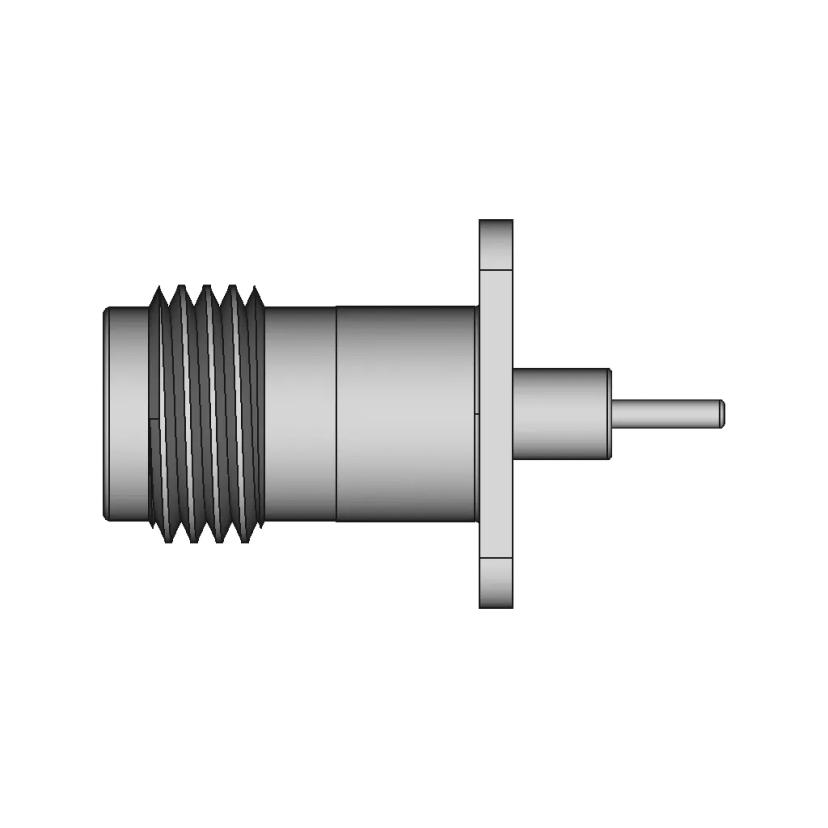 Amphenol 11 GHz TNC Coaxial 17.5mm 4-Hole Flange Connector Model