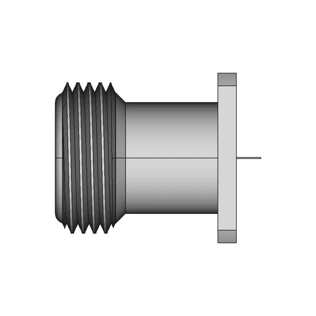 Amphenol SV Microwave N-Type Coaxial 17.5mm 4-Hole Flange Connector with Tab