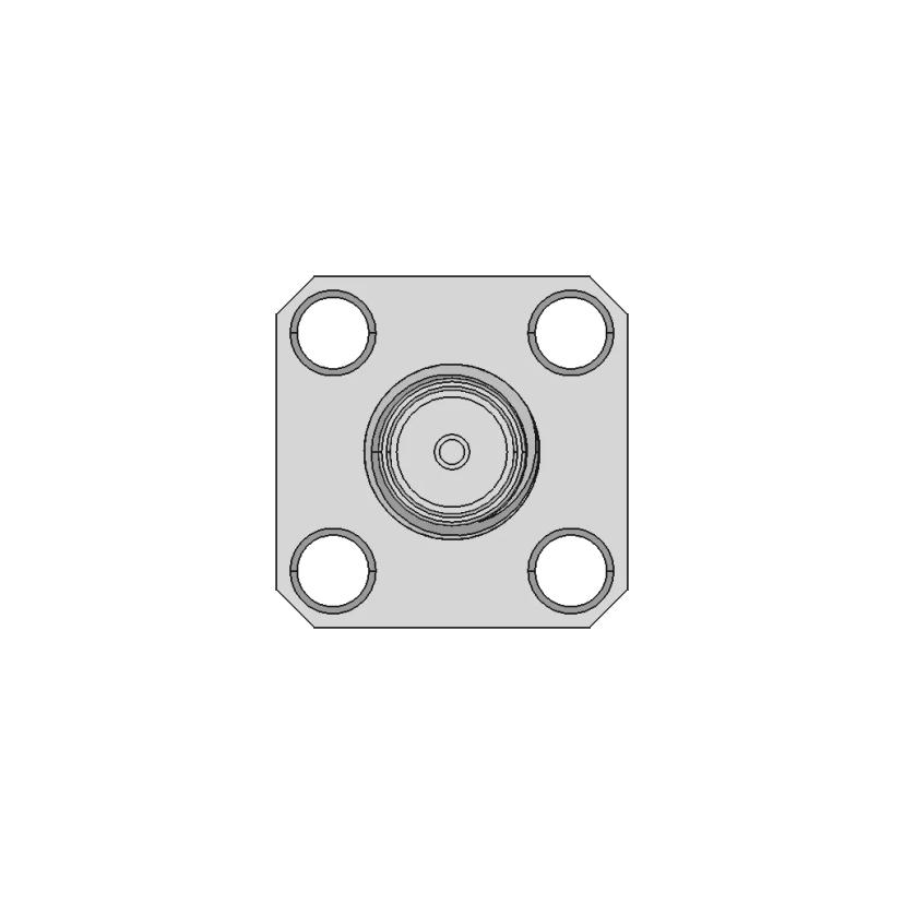 50 Ohm Wurth SMA 4-Hole Flange Waveguide Connector 18 GHz