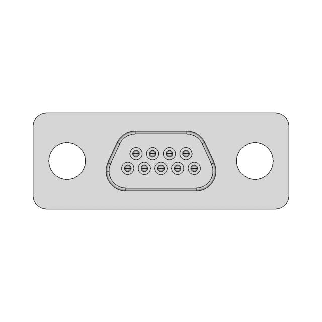Norcomp 380 MICRO-D Series 9-Pin PCB D-sub Male Connector with Female Socket Pins