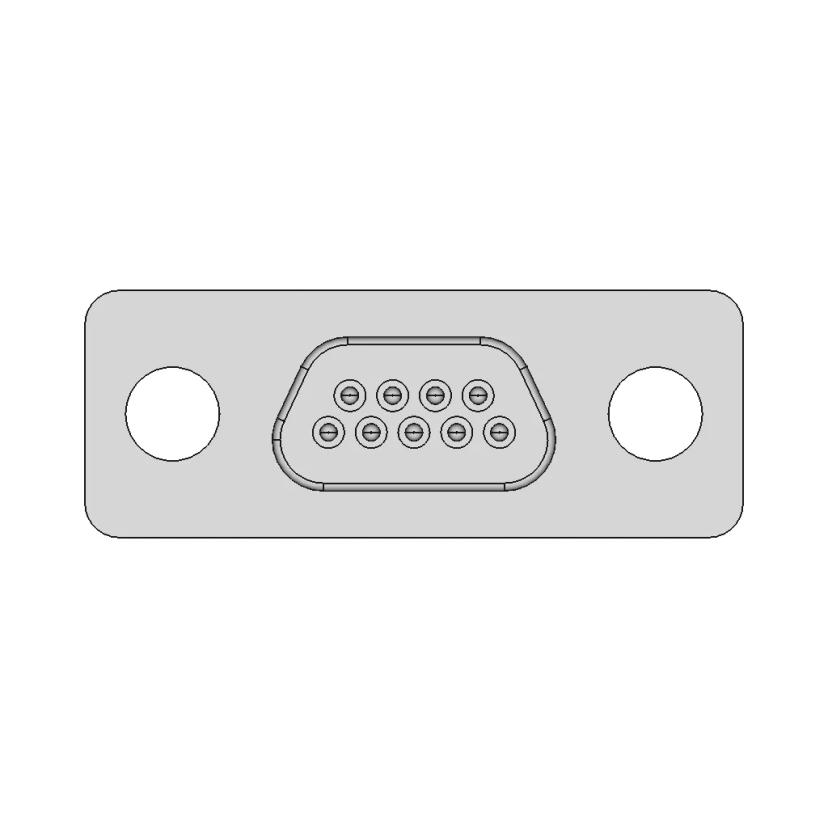 Norcomp 380 MICRO-D Series 9-Pin PCB D-sub Male Connector with Female Socket Pins