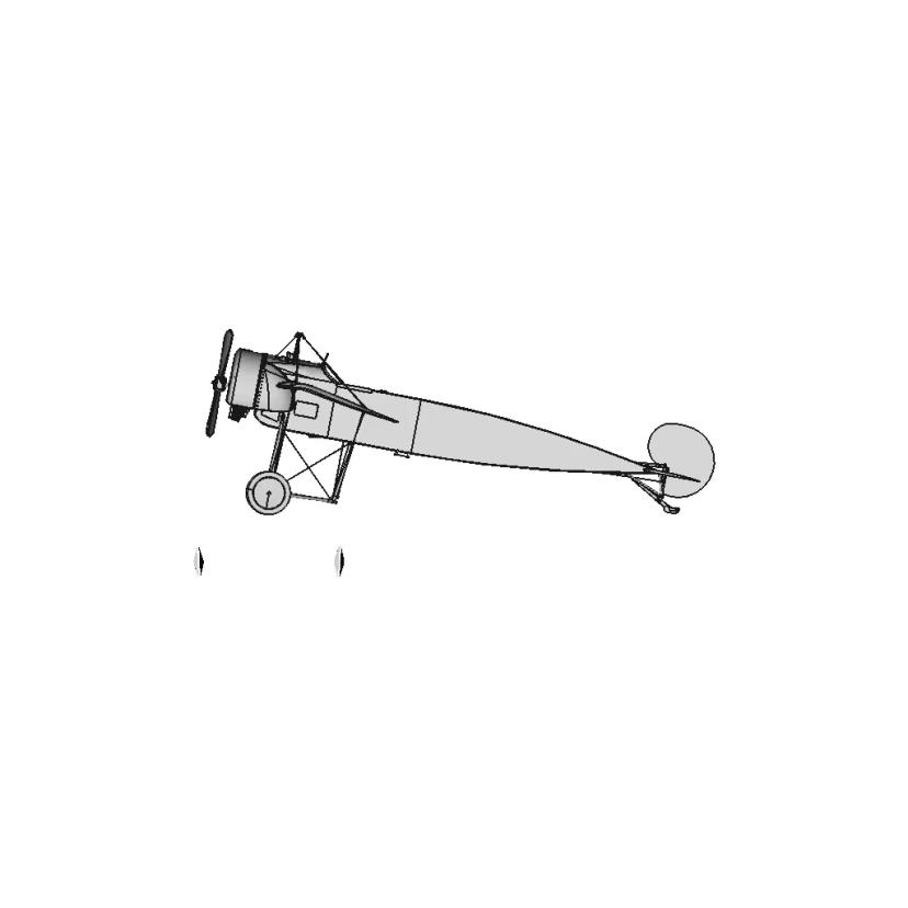 WWI Fighter Aircraft Model - Early Aviation Design