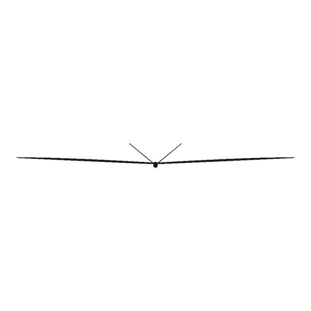 Mini F3B Sailplane with 80cm Wingspan CAD Model