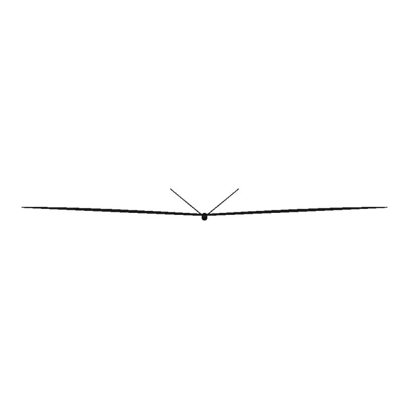 Mini F3B Sailplane with 80cm Wingspan CAD Model