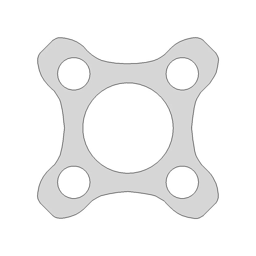 Quad Motor Mount for Vibration Dampening with 16x16 Mounting Pattern