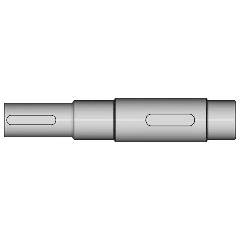 Stepped Cylindrical Shaft with Longitudinal Grooves for Torque Transmission