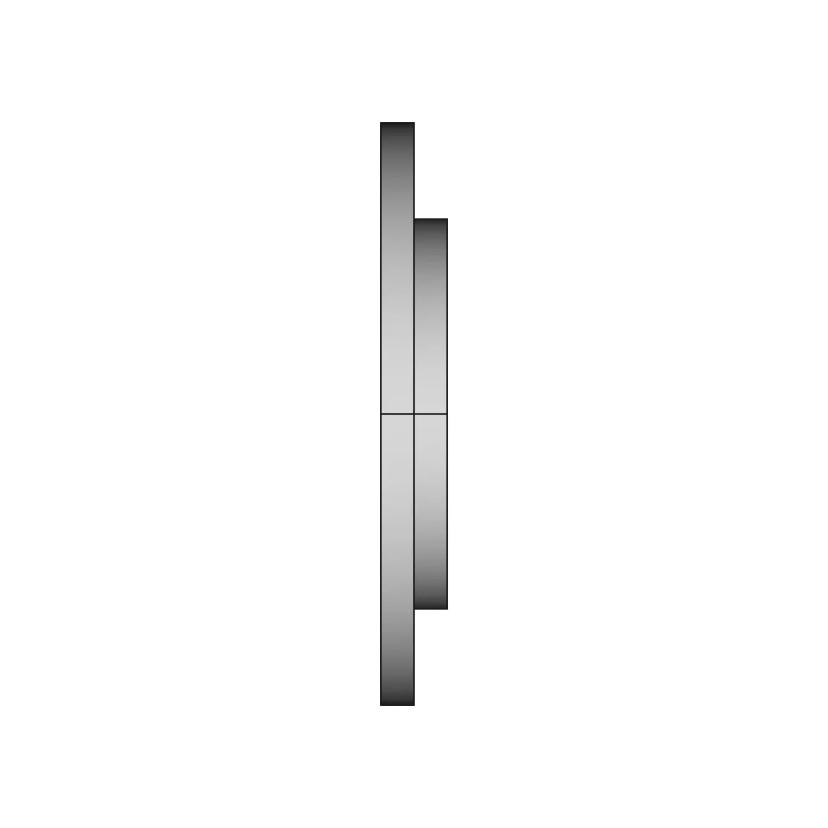 Round Flange with Four Mounting Holes and Central Recess for Sealing