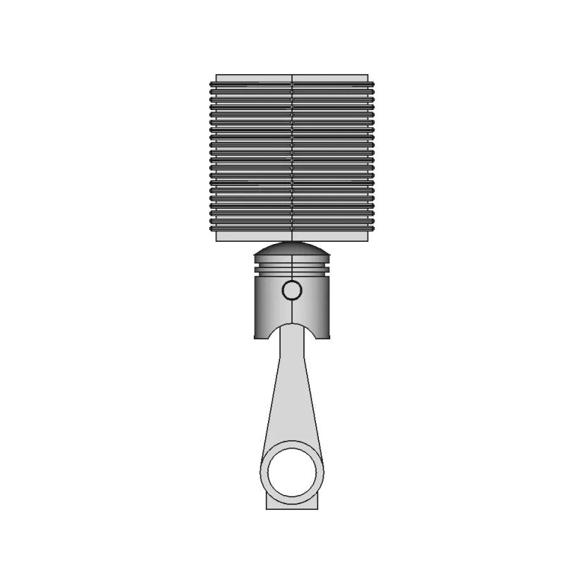 Precision Engine Piston CAD Model