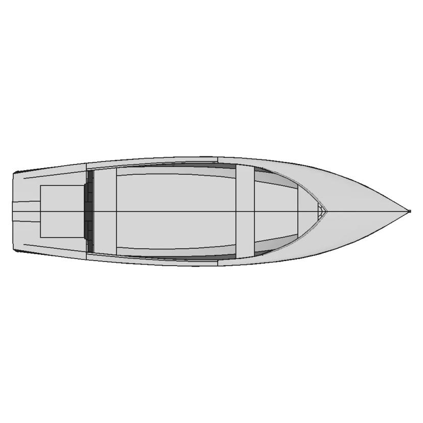 Classic 1930s Launch Boat CAD Model with Detailed Hydrostatics
