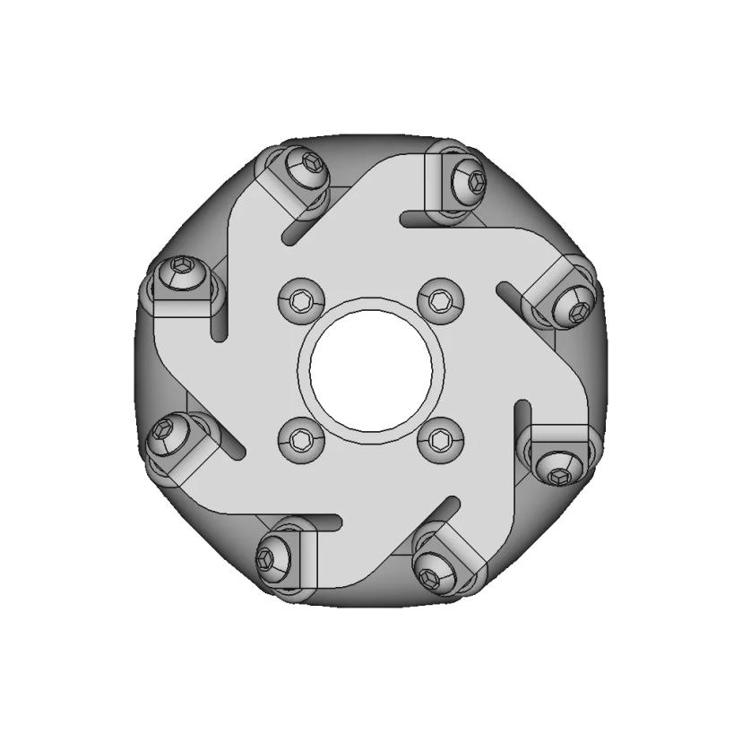Left Wheel with 60mm Diameter and 15mm Shaft