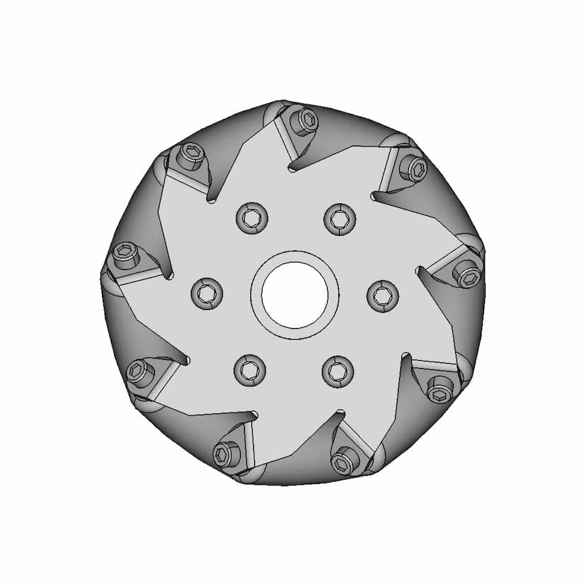 Left Wheel with 100mm Diameter and 18mm Shaft