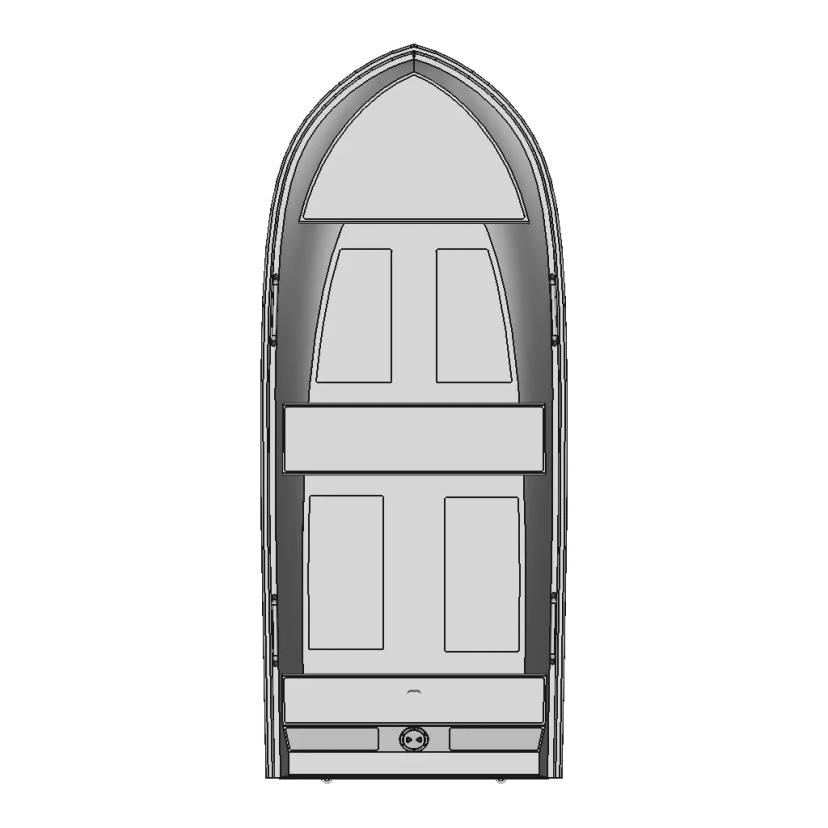Compact Aluminum Tender Boat CAD Model