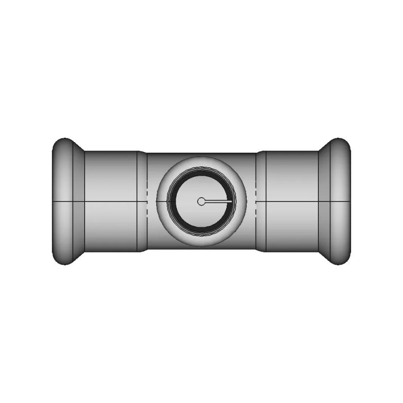 Parametric Geberit Reduced T-Piece CuNiFe Fitting